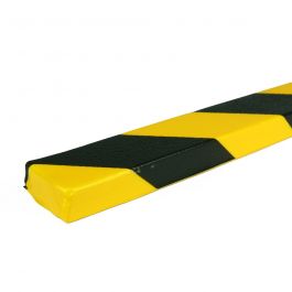 PRS-støtfanger for flate overflater, modell 43 — gul/sort — 1 m
