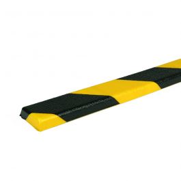 PRS-støtfanger for flate overflater, modell 44 — gul/sort — 1 m
