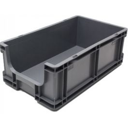 Oppbevaringskasse med rette vegger og åpen front, 260x505x165 mm