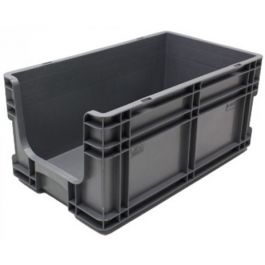 Oppbevaringskasse med rette vegger og åpen front, 295x505x235 mm
