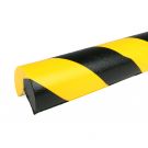 PRS-støtfanger for hjørner, modell 4 — gul/sort — 1 m