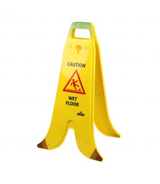 Sammenleggbart A-skilt, banan, for glatte gulv