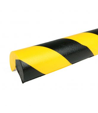 PRS-støtfanger for hjørner, modell 4 — gul/sort — 1 m