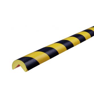 Knuffi beskyttelsesprofil for hjørner, type A — gul/sort — 5 m