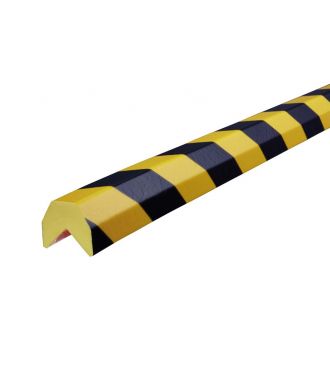 Knuffi beskyttelsesprofil for hjørner, type AA — gul/sort — 5 m