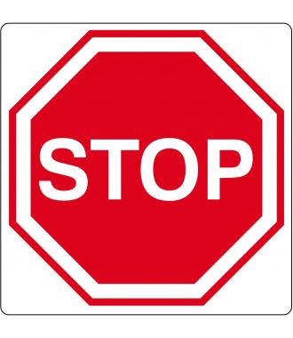 Gulvpiktogram for "Stopp"