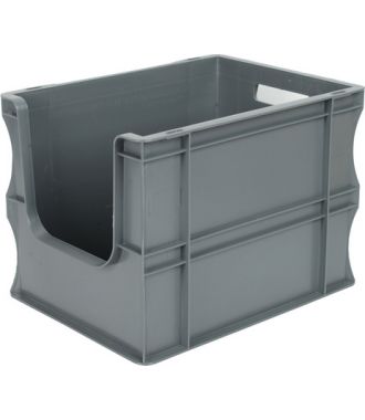 Oppbevaringskasse med rette vegger og åpen front, Eurokasse 300x400x290 mm